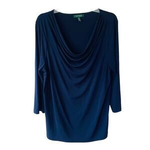 Lauren Ralph Lauren Size 2X Stretch Cowl Neck Top Size 2X